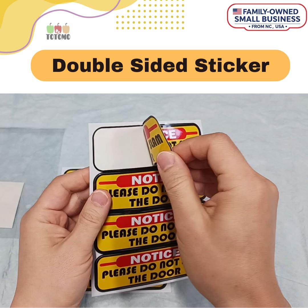 Amazon.com - 8-Pack Notice Please Do Not Slam Door Sticker Sign 5